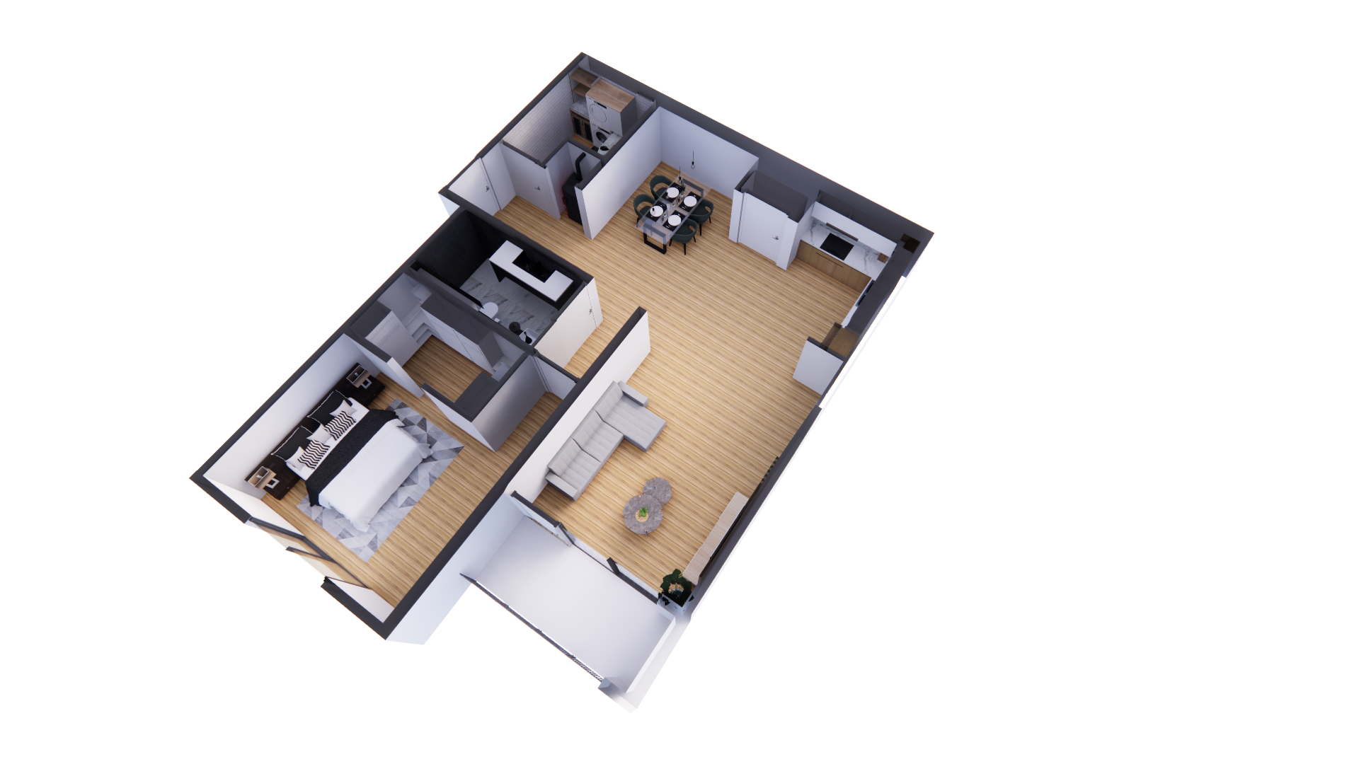 Floor Plan A1 Isometric View